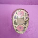 Empty pocket basket in brass and ceramic