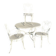 Vintage wrought iron garden furniture – Table + 3 chairs