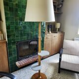 Lampadaire art déco en bois