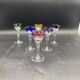 6 colored crystal port glass