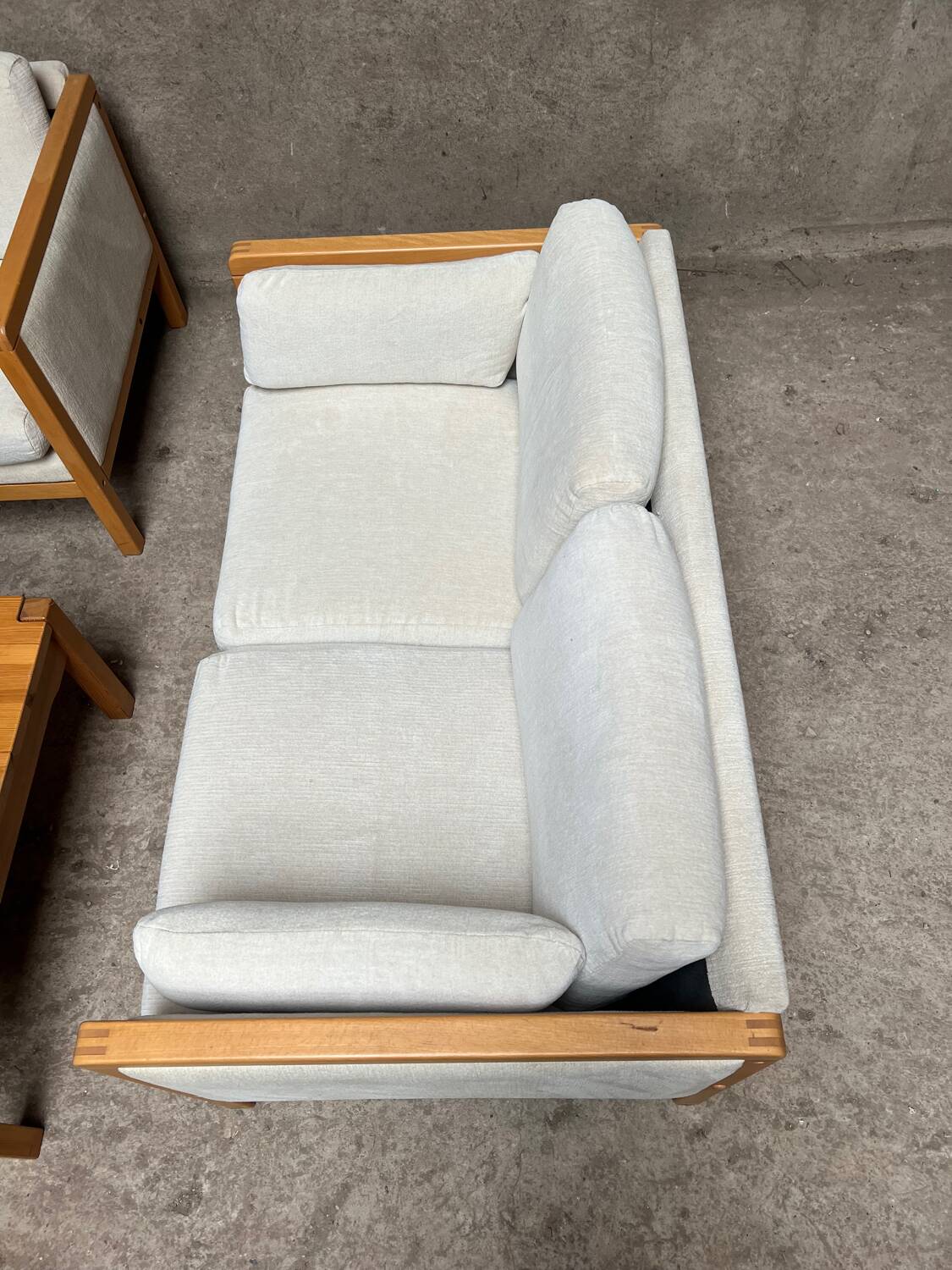 Designer coffee table armchair sofa set 1980