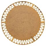 Miroir en bambou des années 1960 par Fmportglas, Allemagne