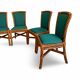 Set of six vintage bamboo and rattan dining chairs