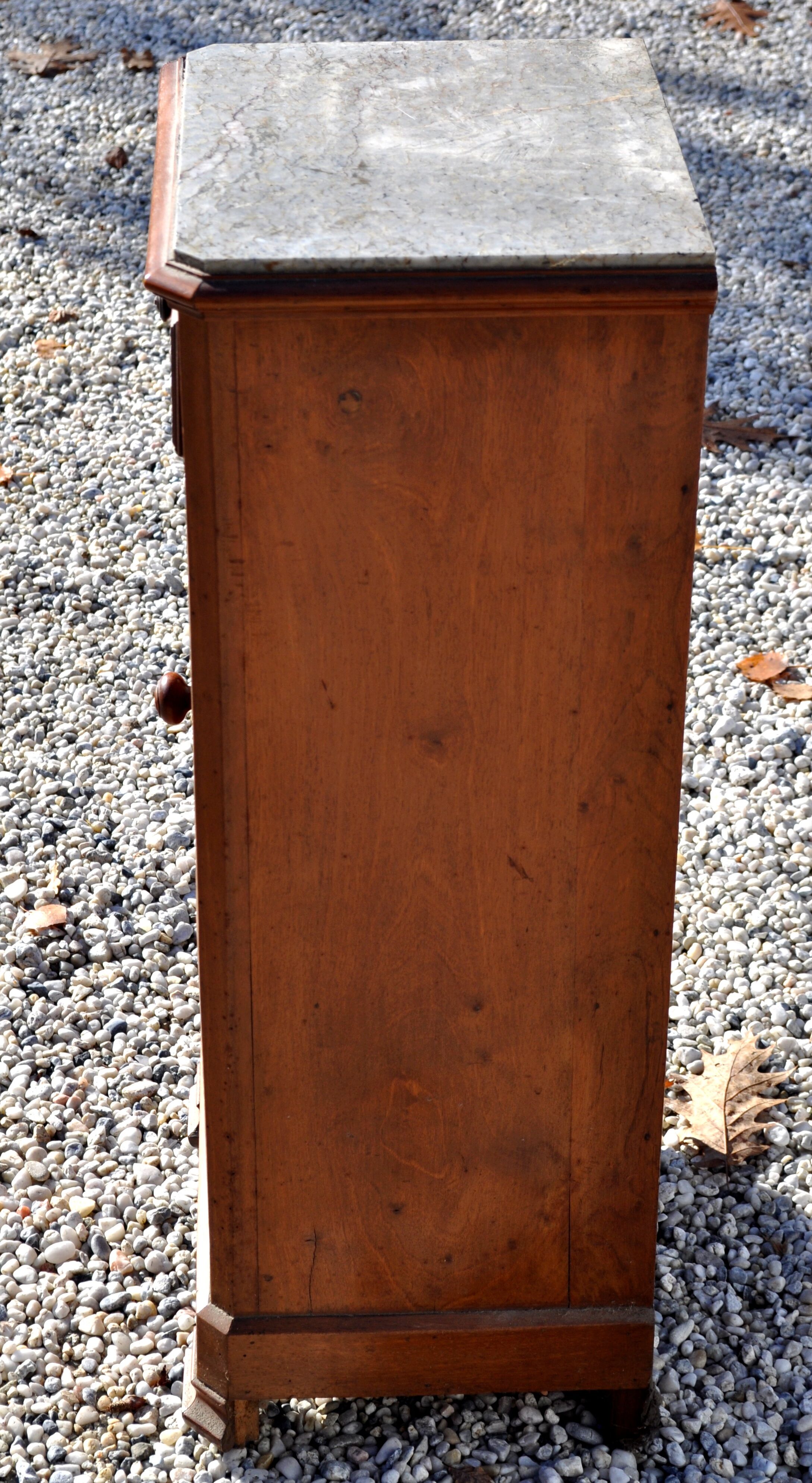 Marble top nightstand