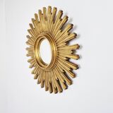 Vintage golden sunburst mirror