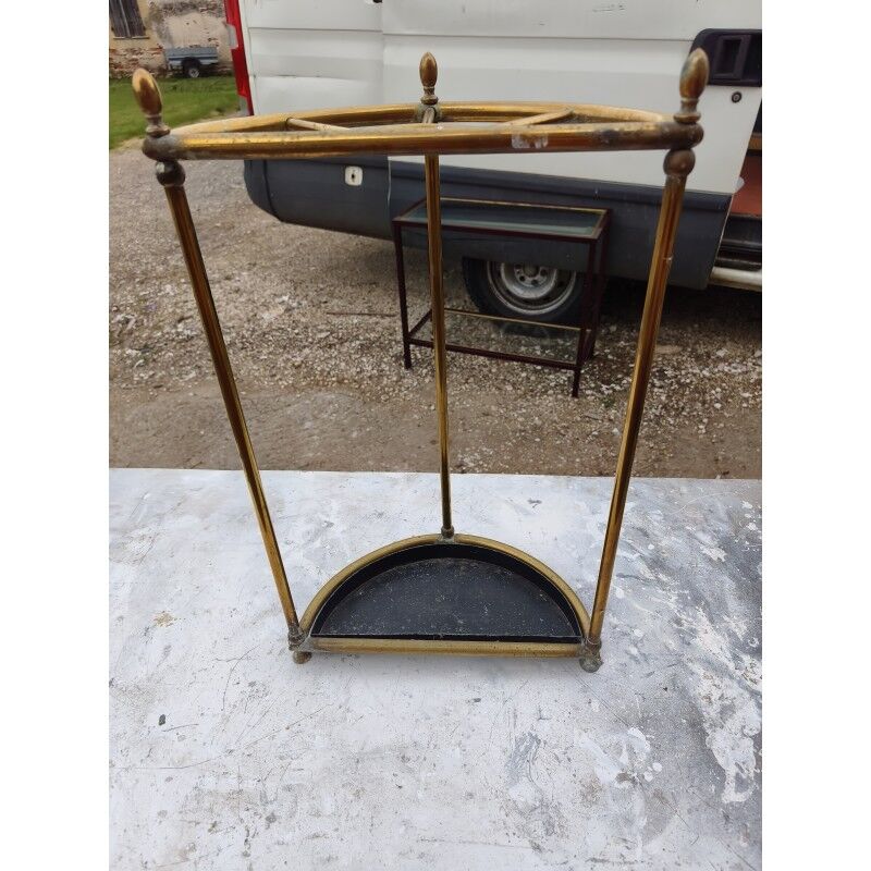 Umbrella stand 1900 brass and iron