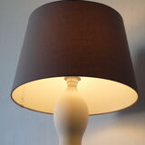 White ceramic table lamp - manufacture of Lunéville