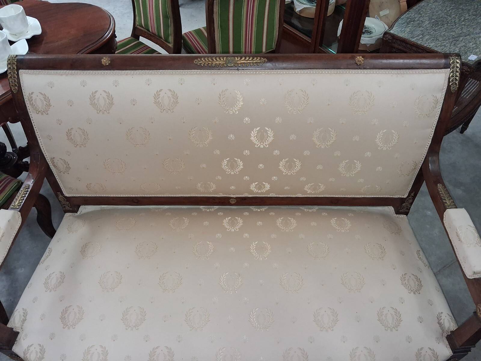 Banquette en acajou et bronze doré – Style Empire – XIXe siècle