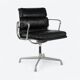 Black Herman Miller Original Eames EA408S ‘Soft Pad’ Desk Aluminium Chair