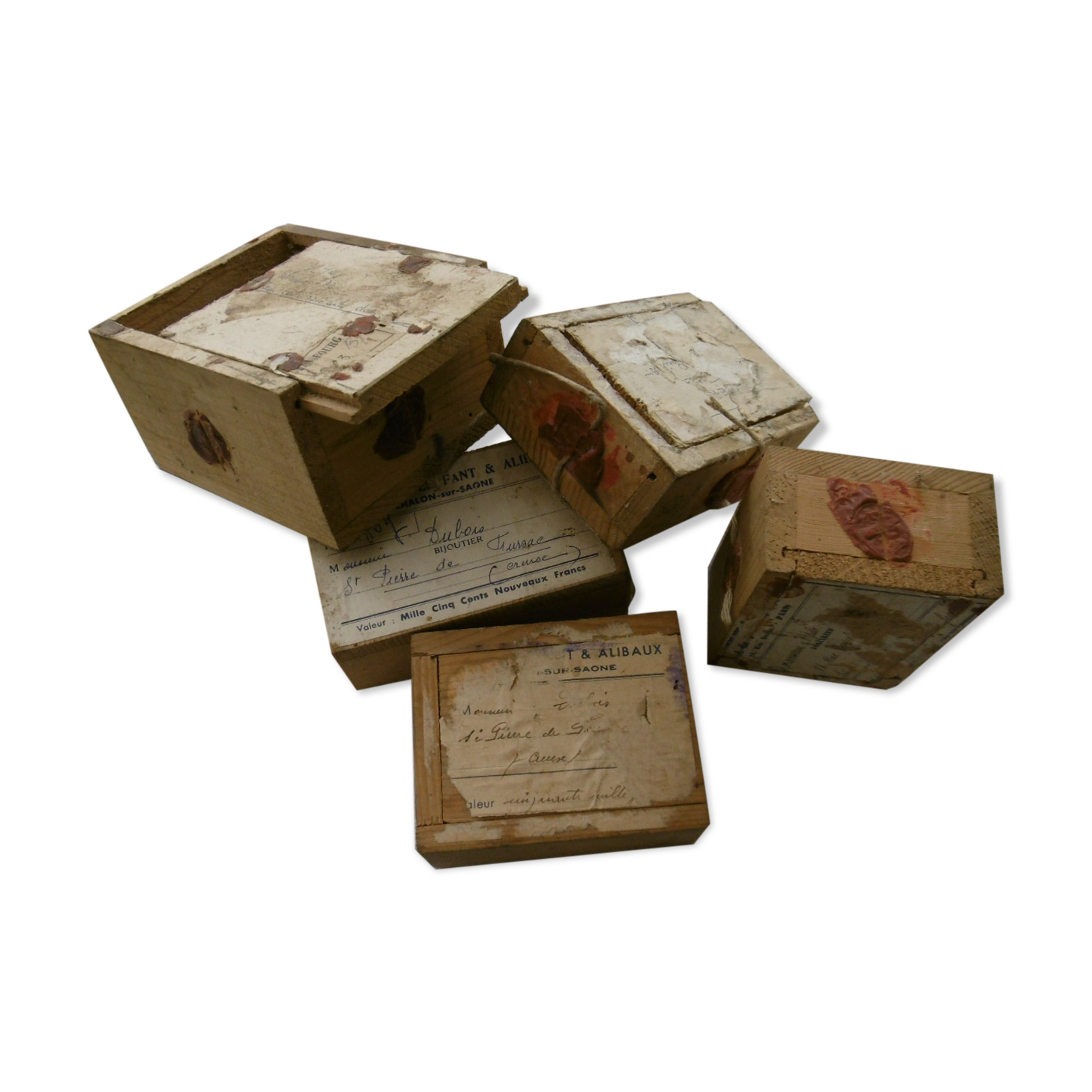 Old boxes postal transport