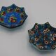 Duo of Longwy enamel saucers