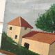 Painting oil old naïve landscape