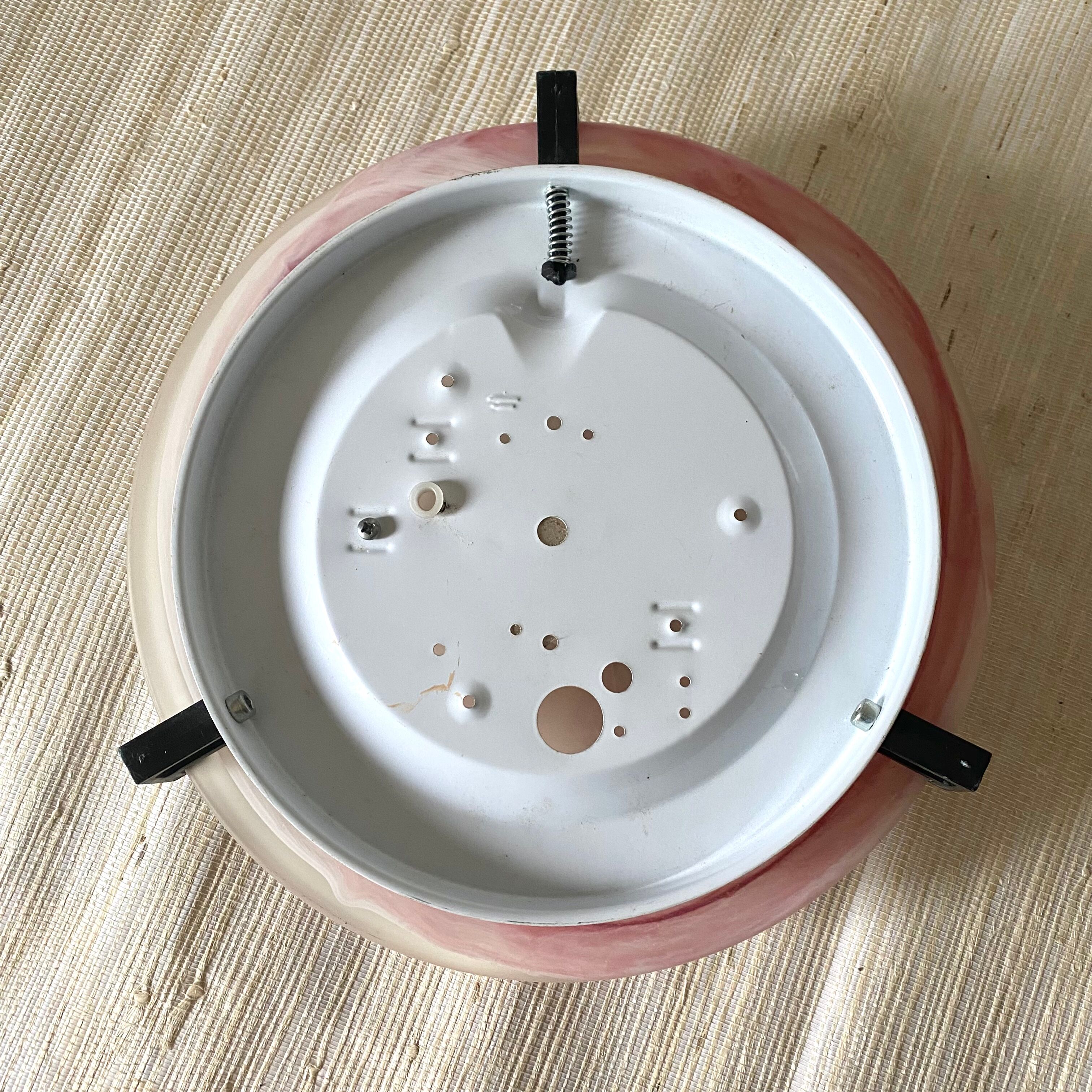 Vintage glass ceiling lamp 80s