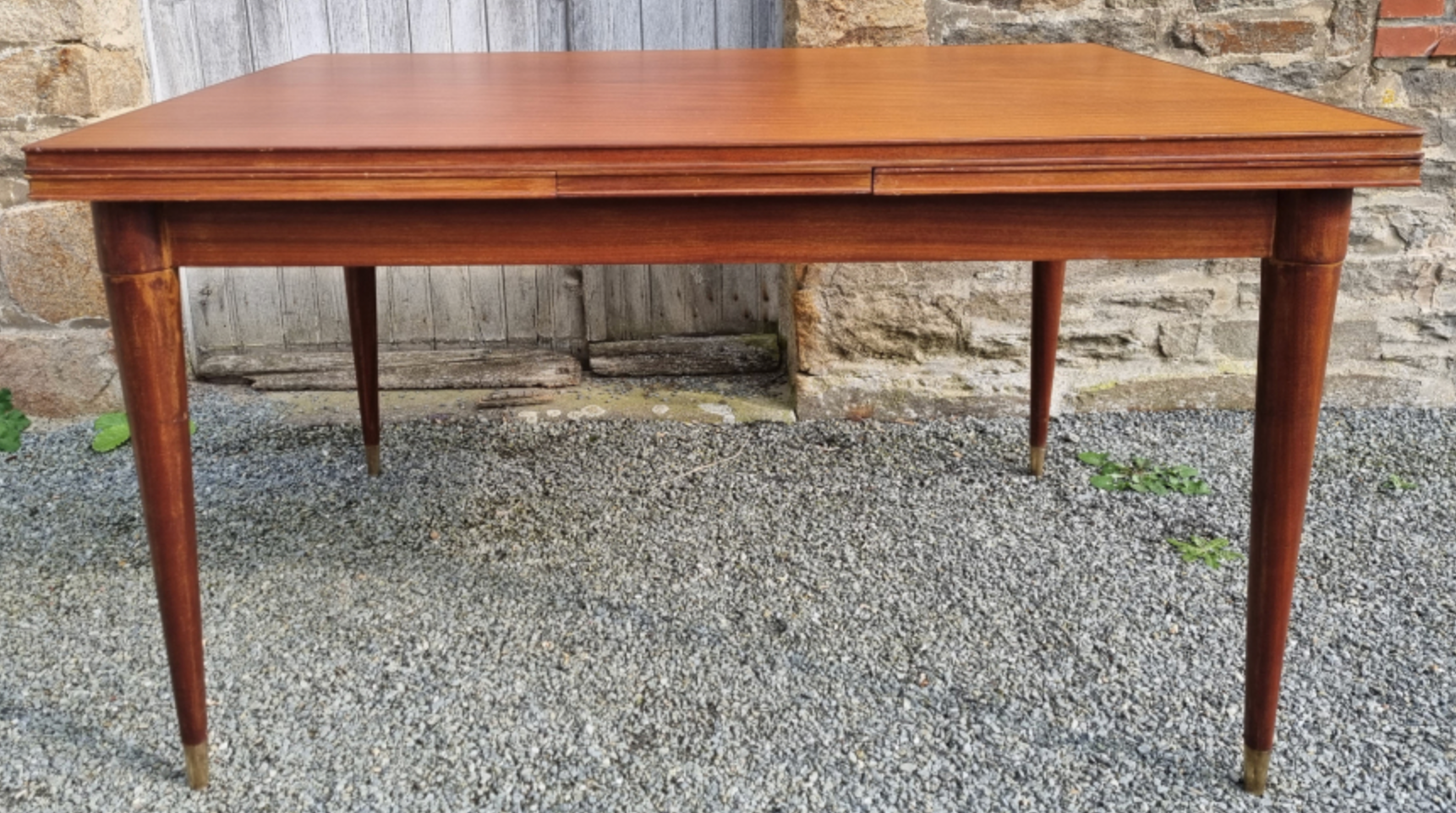 Wooden table, with extensions, vintage, 50s