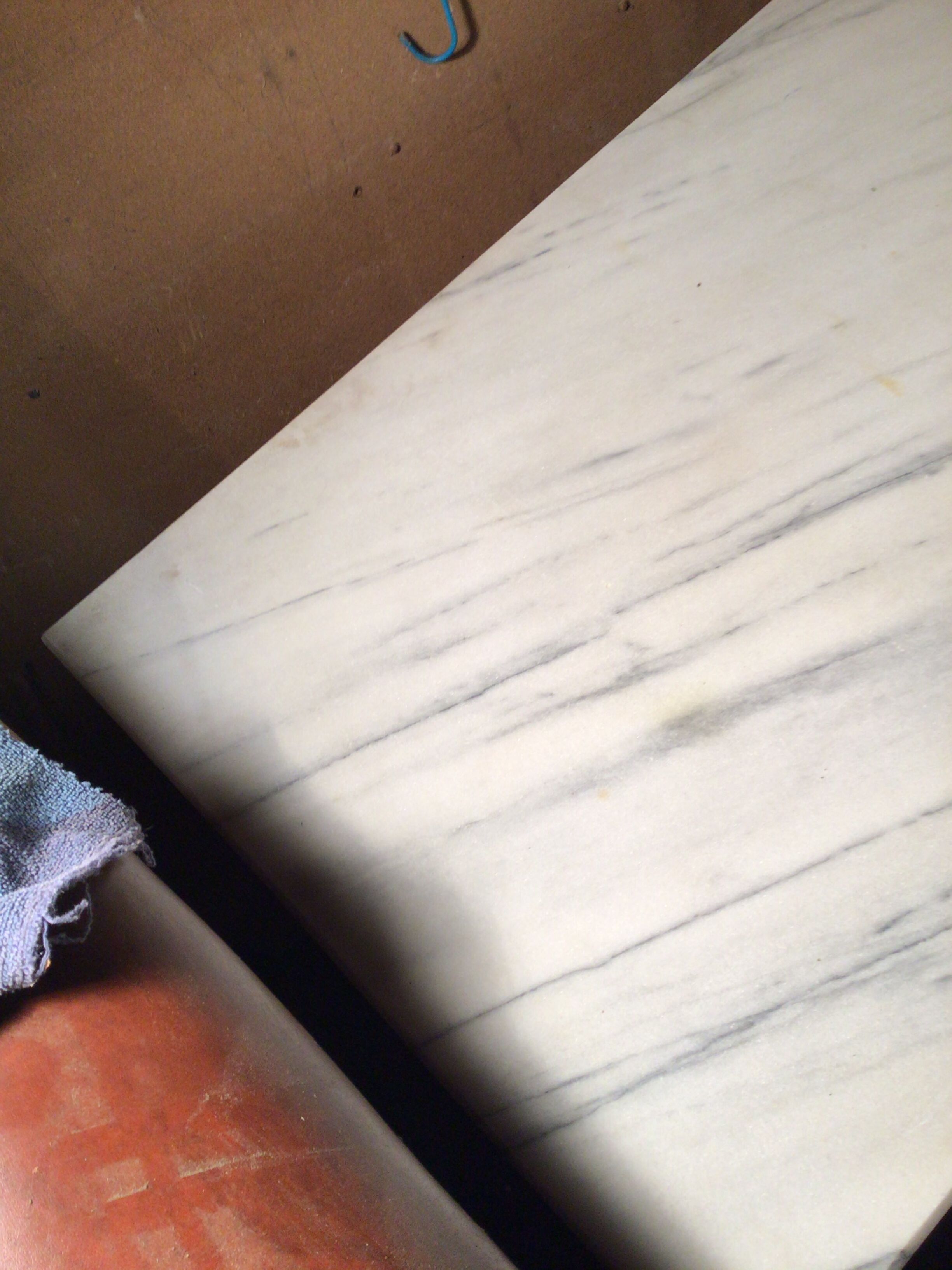 Marble and cast iron bistro table