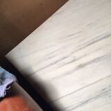 Marble and cast iron bistro table