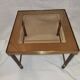 Small table or side table with brass structure and glass top from the 1970s.
