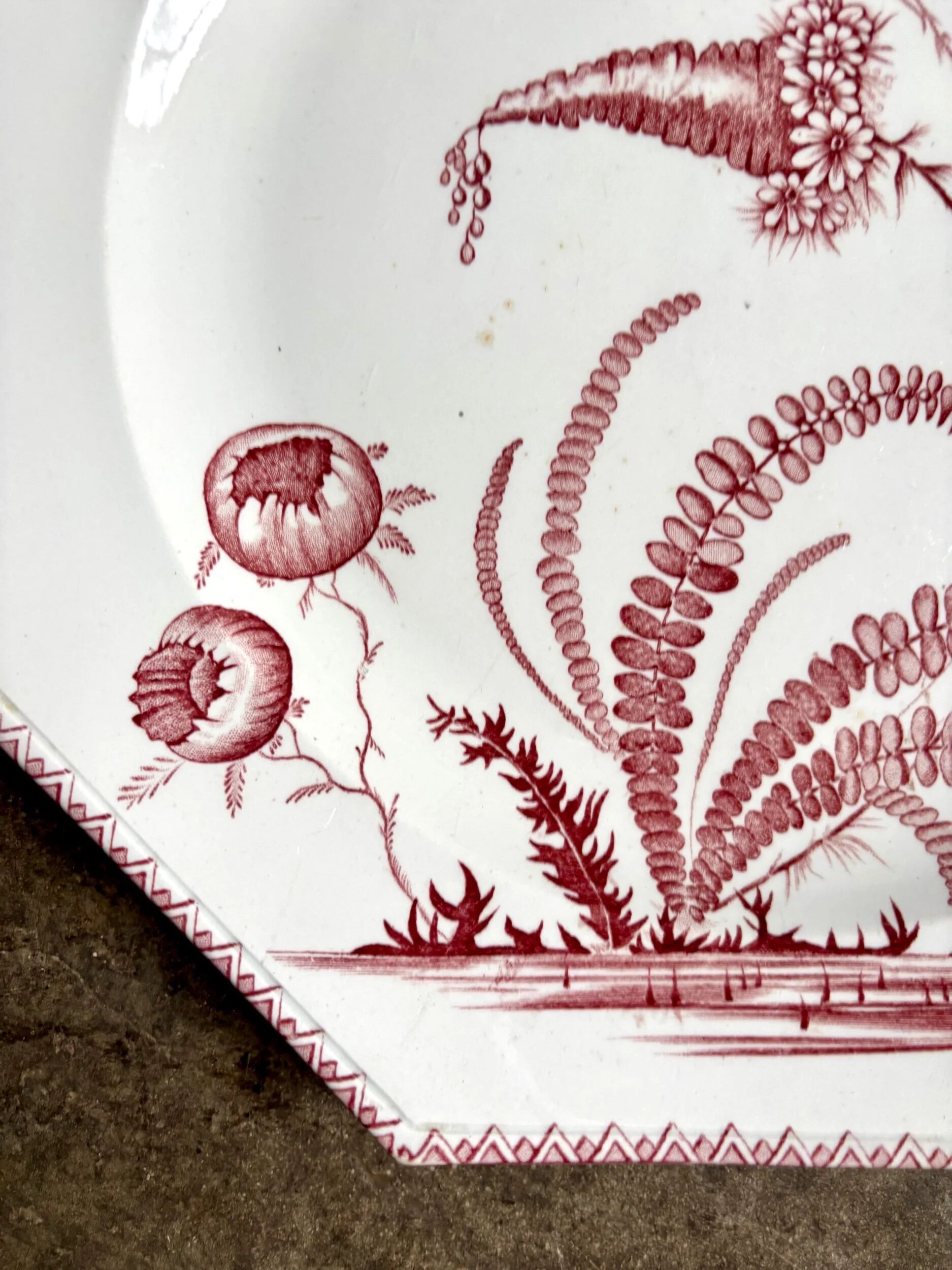 Medium ironstone dish Clairefontaine, "Indiana" service.