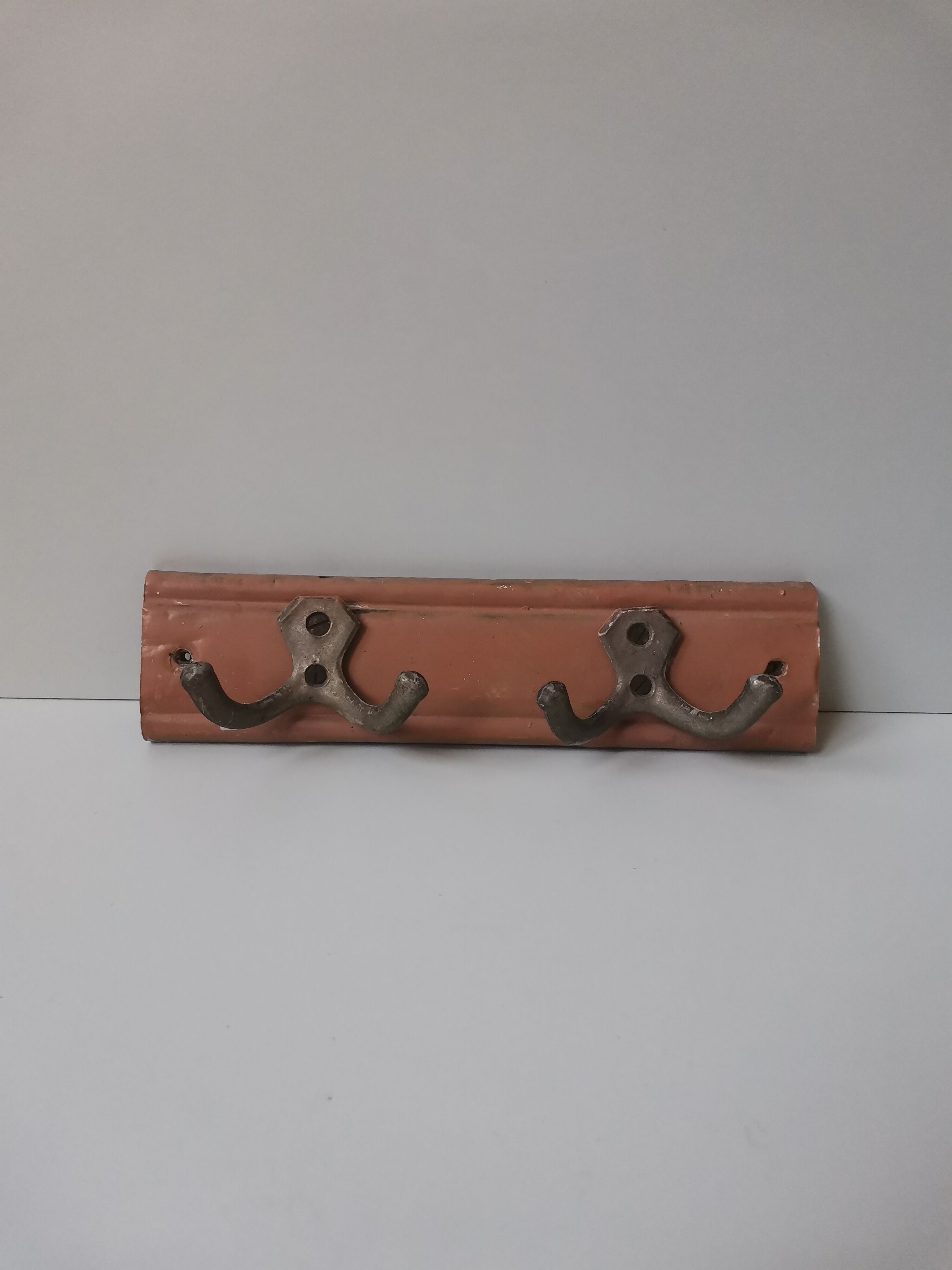 Vintage coat rack aluminum and wood