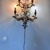 Applique murale metal doré