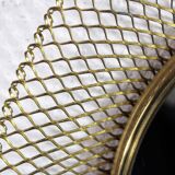 Round gold metal mirror