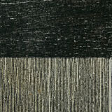 Hand-knotted persian antique 1970s 276 cm x 369 cm black wool carpet
