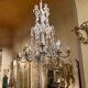 Italian Cut Crystal and Glass Beads Cage Chandelier, 1800s