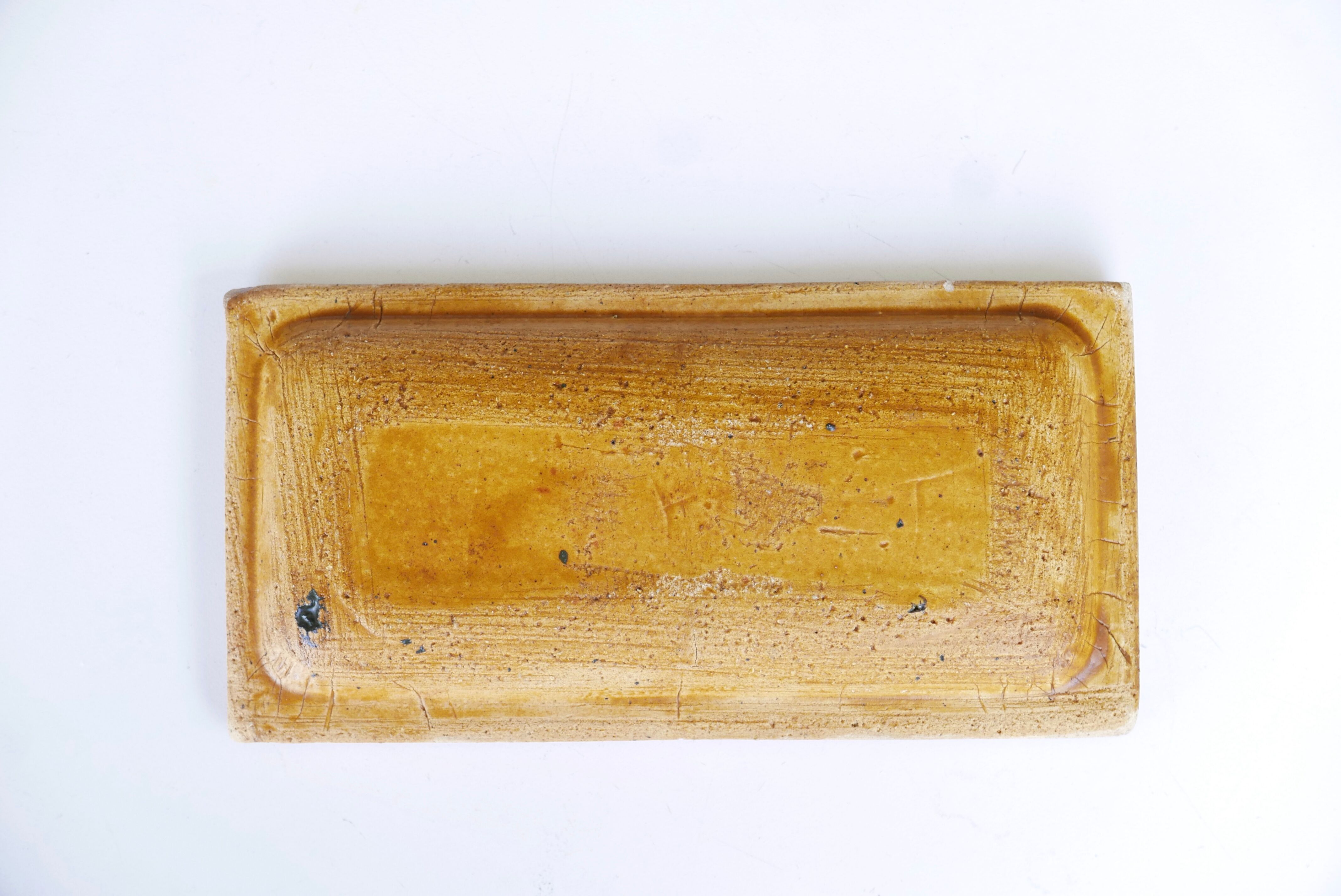 Empty stonescape pocket by Pierre Digan, green enamel, 60s