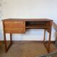 Vintage desk sled legs oak veneer