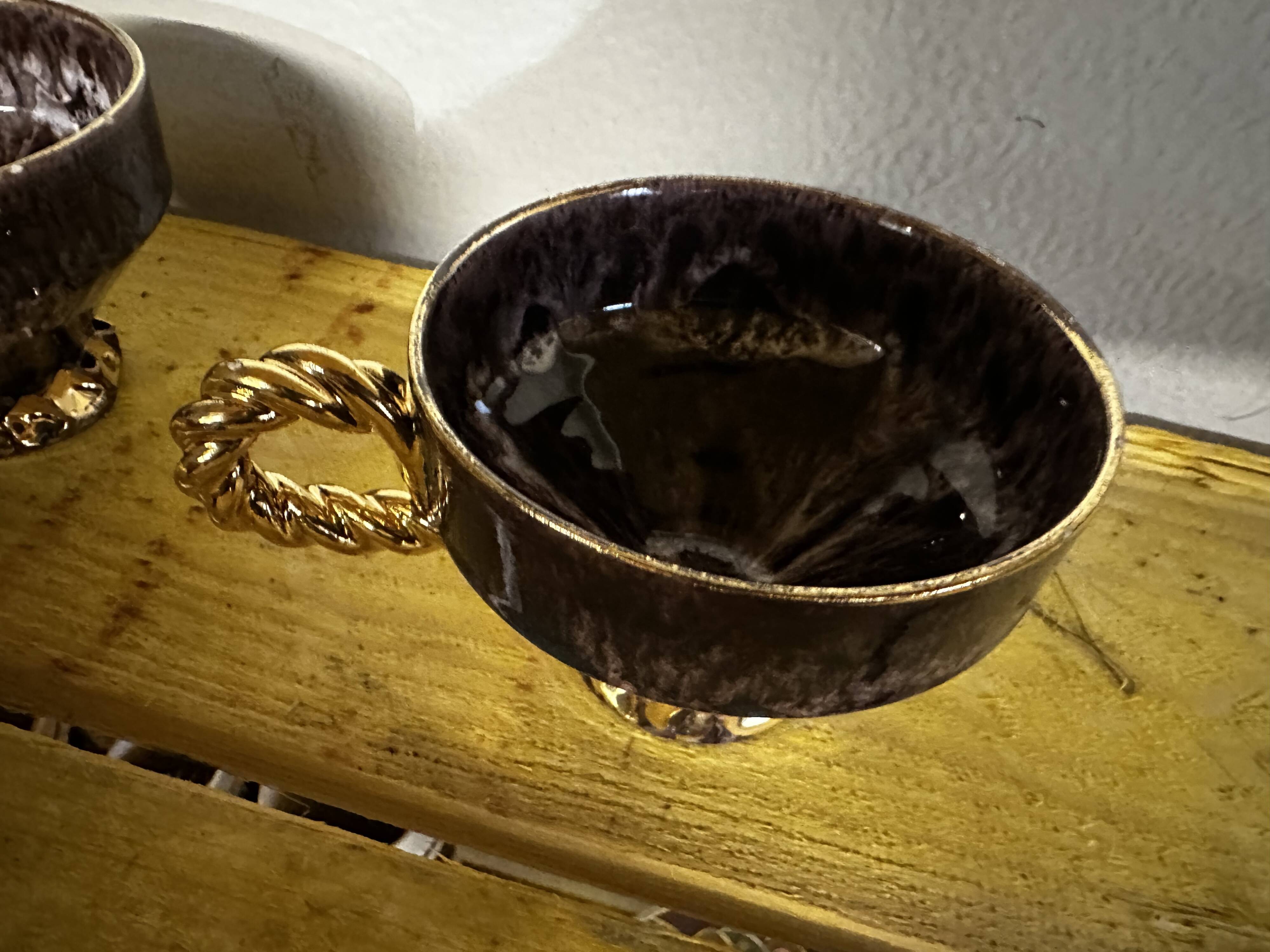 6 Maius-Giuge Vallauris ceramic teacups