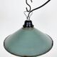 Industrial Petrol Enamel Factory Pendant Lamp, 1960s