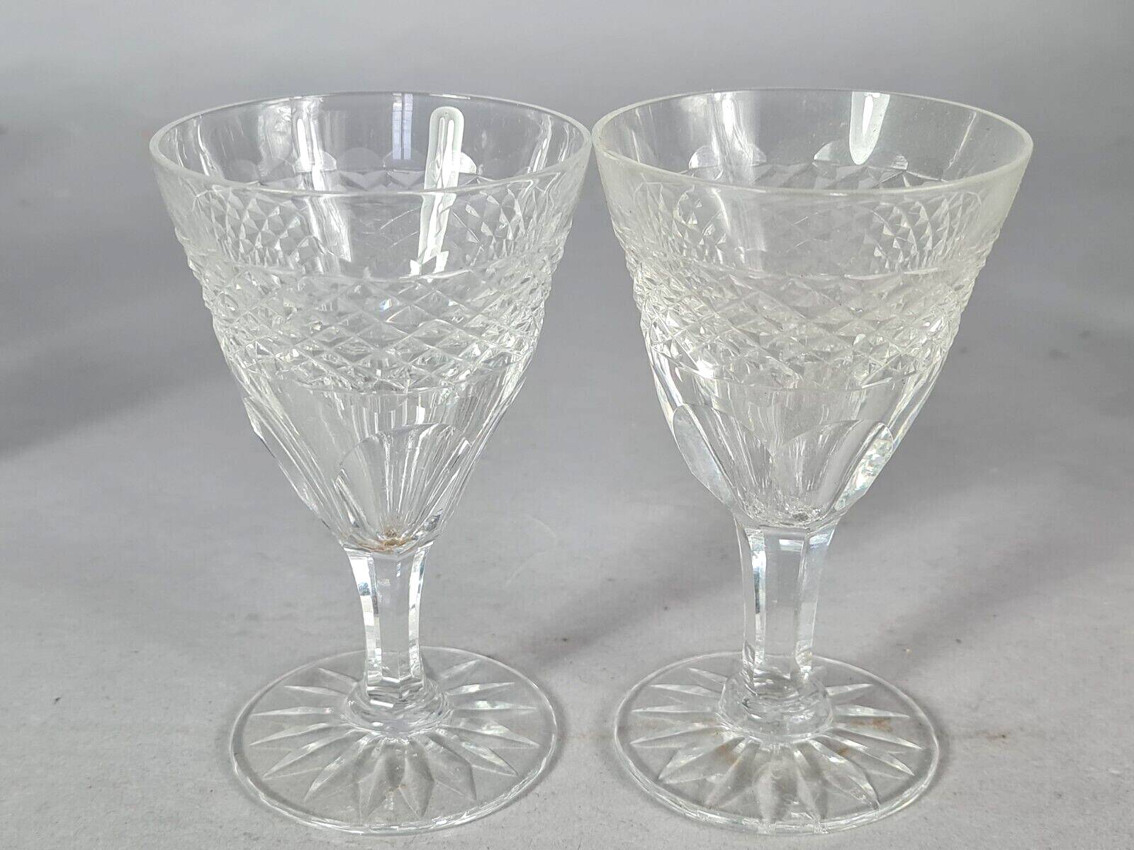 Set of 6 antique cut crystal aperitif glasses. Perfect condition. SC