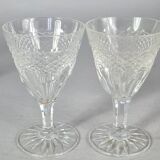 Set of 6 antique cut crystal aperitif glasses. Perfect condition. SC