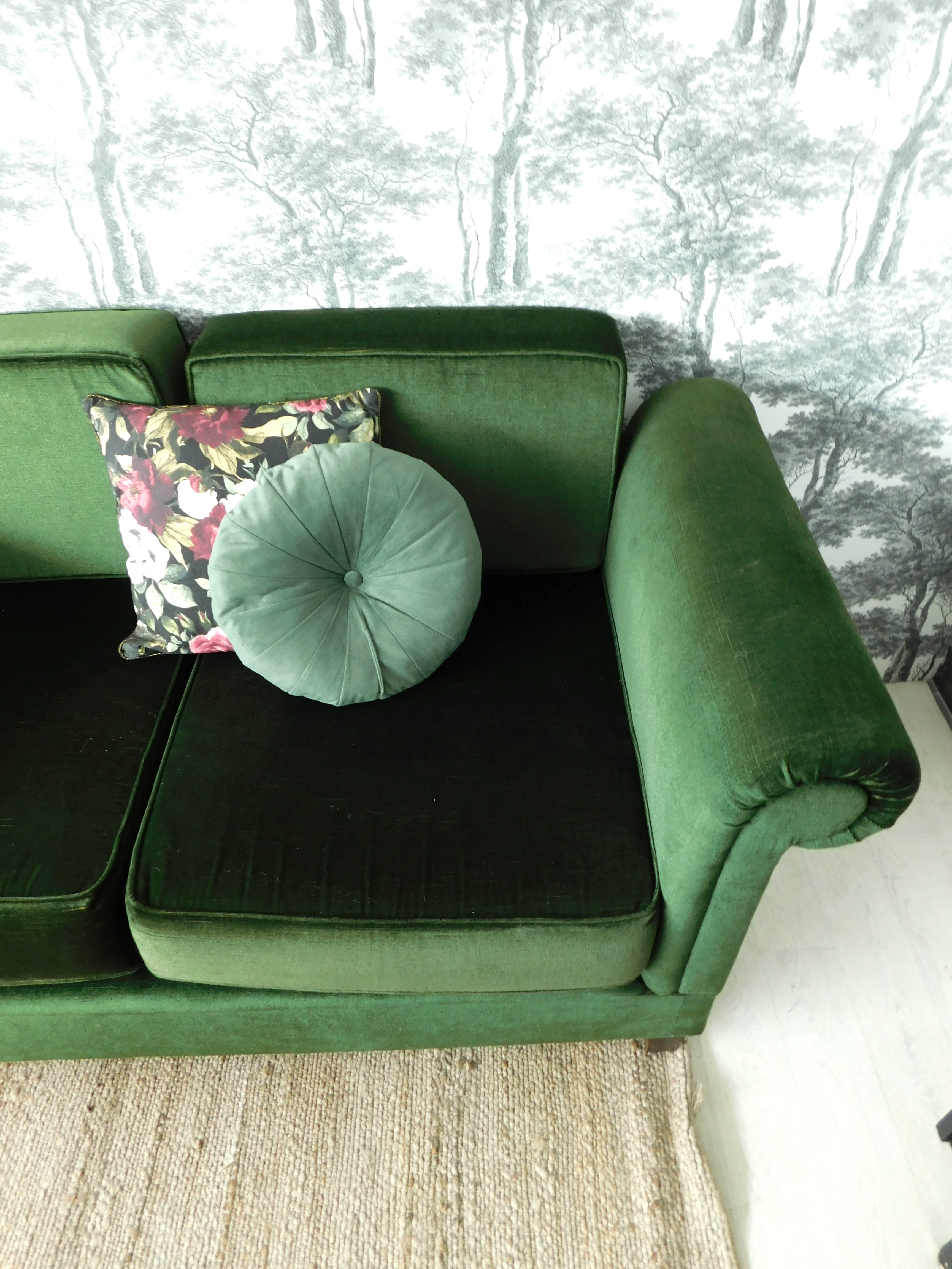 Vintage green couch