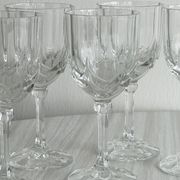 5 Vintage Cut Thick Glass Shot Glasses