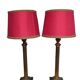 Paires de lampes style empire Abat jour rouge
