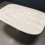 Vintage travertine dining table, 1970s