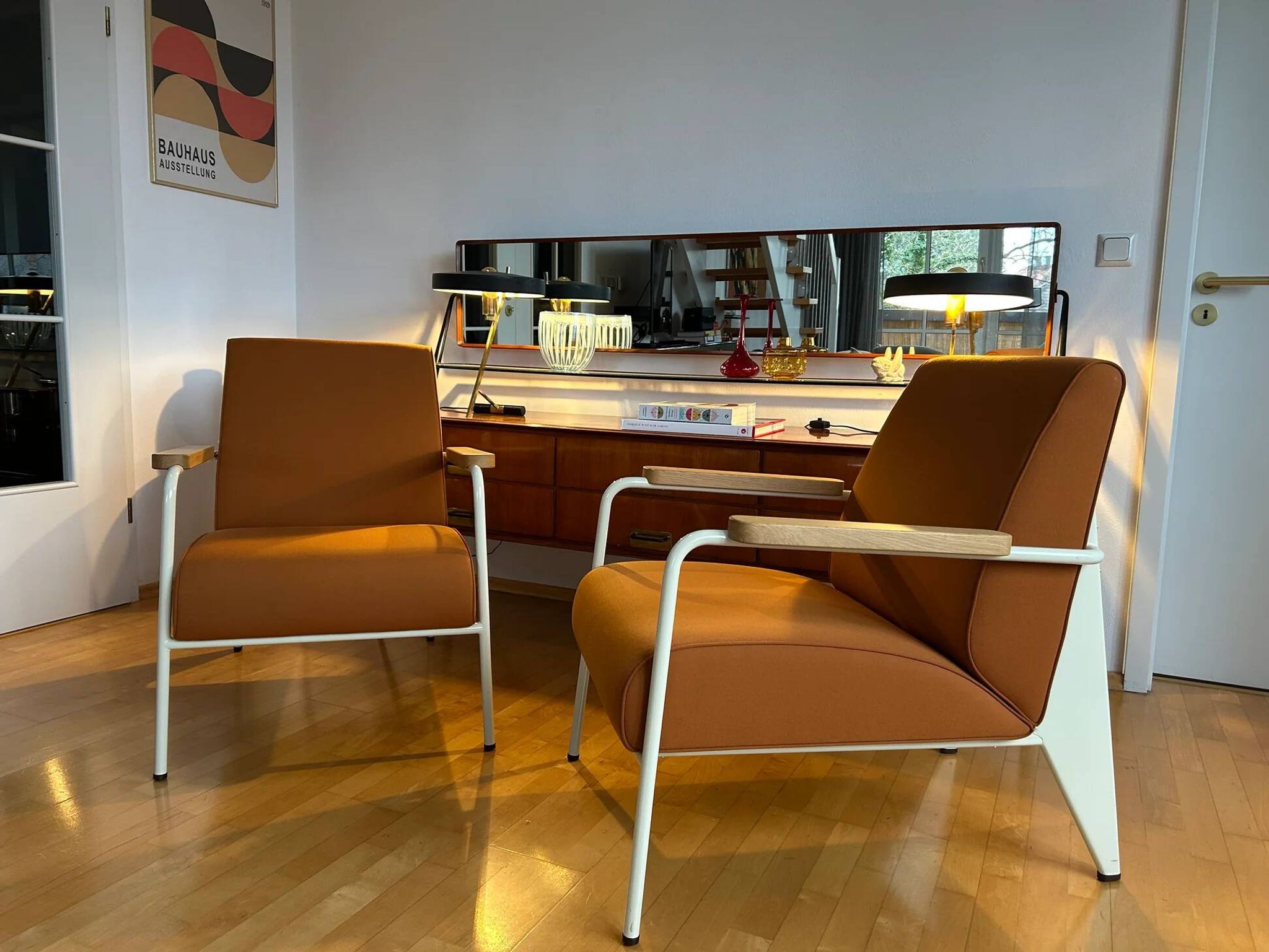 Armchair designed by Jean Prouvé in 1939, by Vitra, Switzerland.