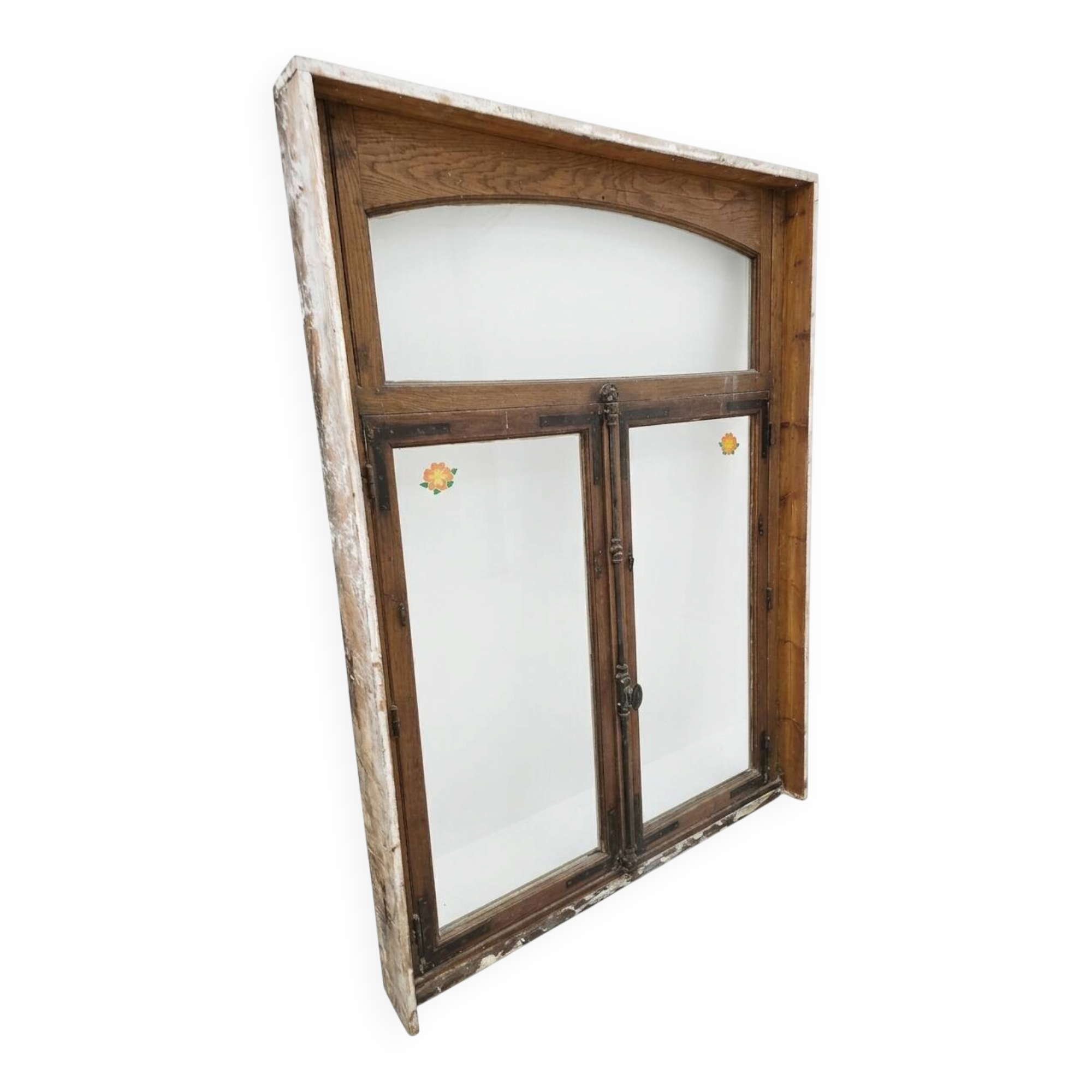 Old oak window from the early 20th century.
