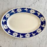 Flat oval Badonviller blue klein 30s