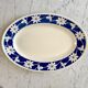 Flat oval Badonviller blue klein 30s