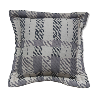 Coussin carreaux gris