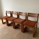 Lot de 4 chaises vintage en orme