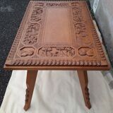 Carved wooden coffee table