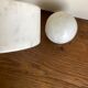 Space Age XXL ashtray in white marble, Italian design 1970.