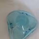 Murano turquoise blue glass trilobed empty pocket ashtray