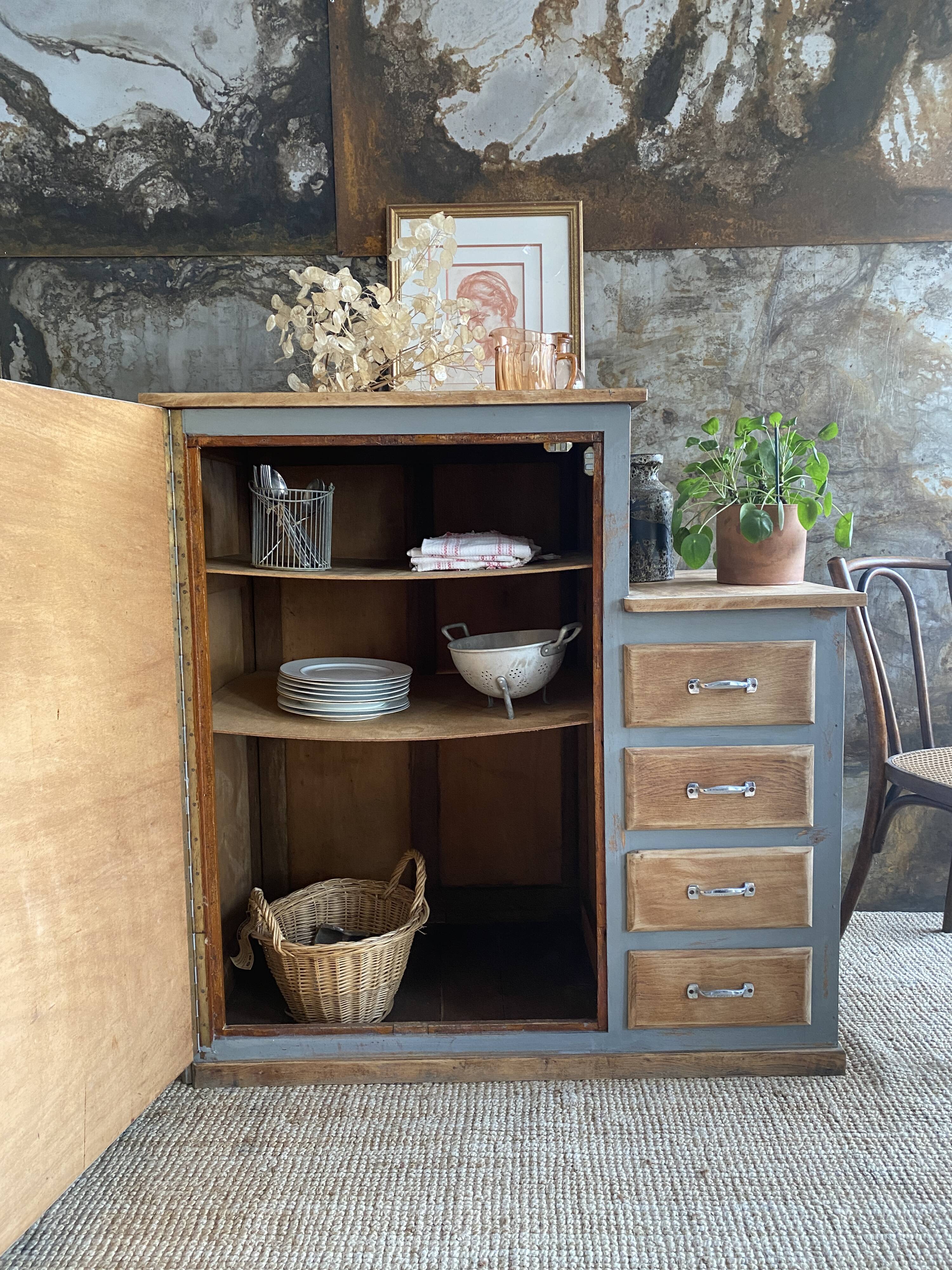 Asymmetrical chest of drawers