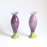 Art Nouveau glass vases by Franz Welz, Czech republic 1930s.