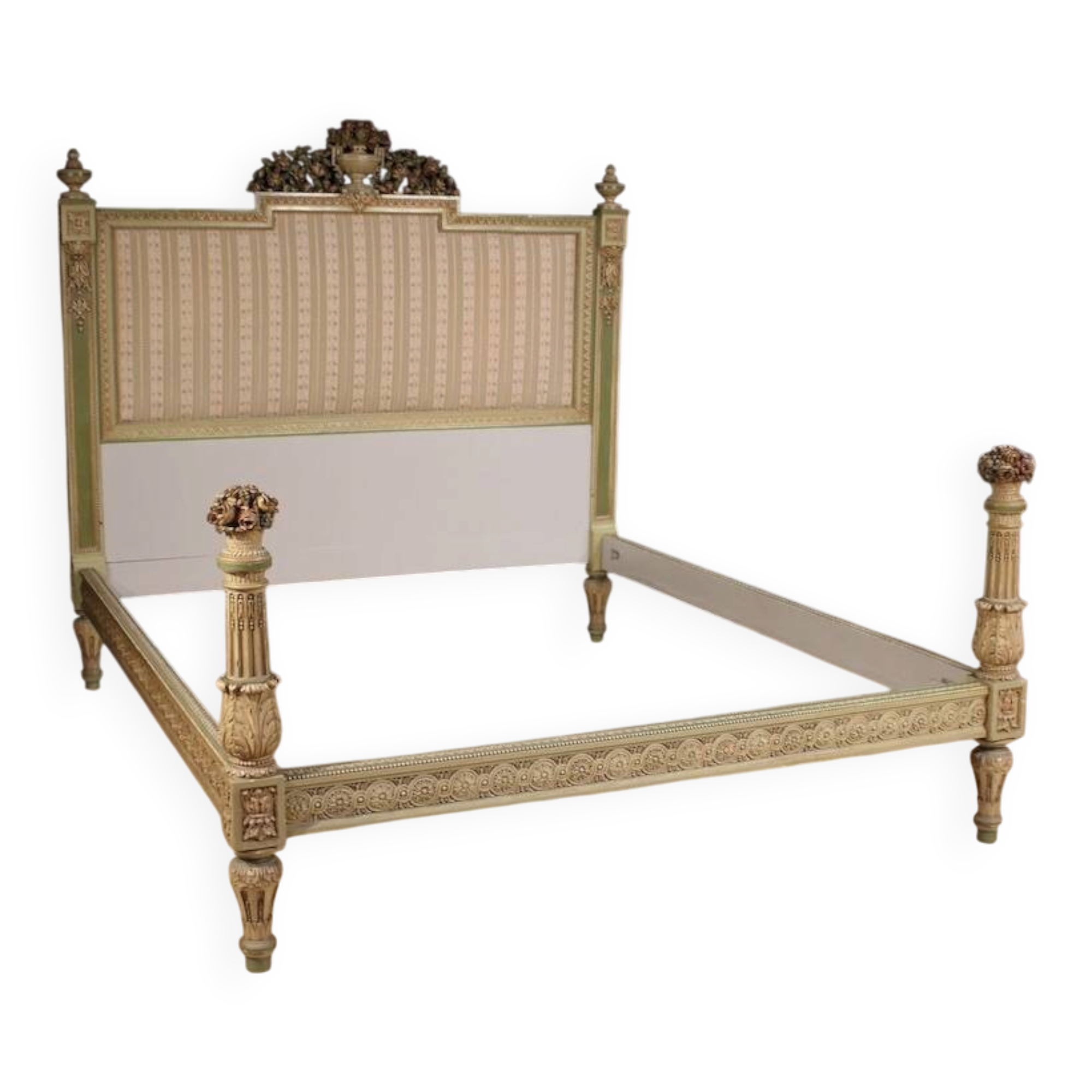 Lacquered Italian double bed in the Louis XVI style from the 20th century