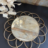 Ancibe brass flower mirror